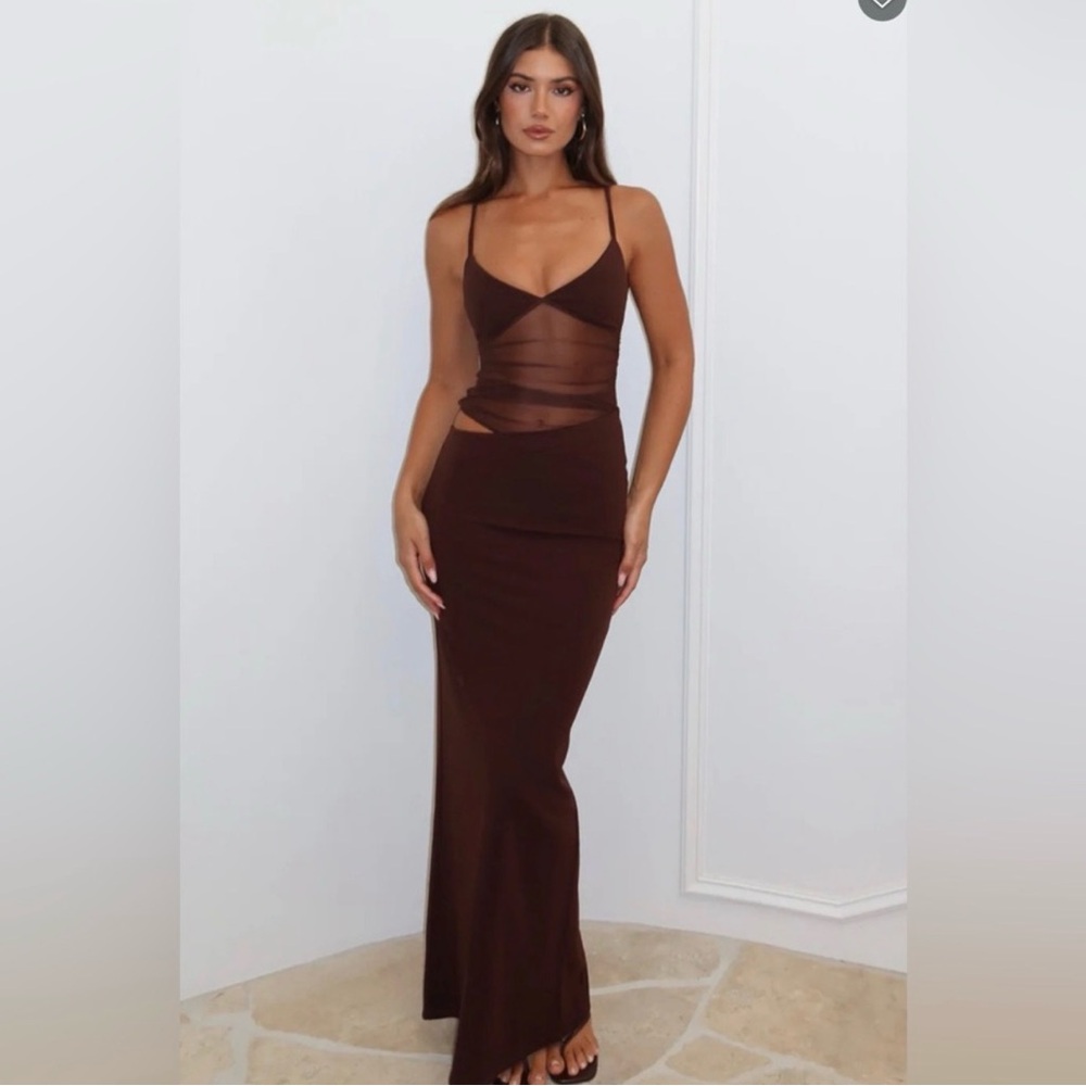 White Fox Boutique Brown Maxi Dress - Picture 2 of 3